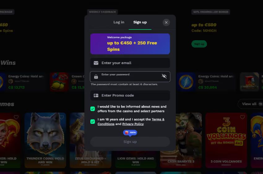BetOnRed Casino new player login
