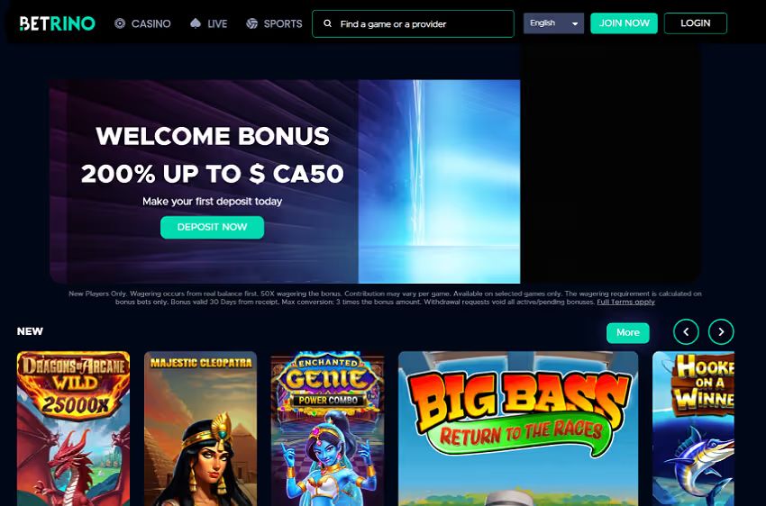 betrino casino welcome bonus