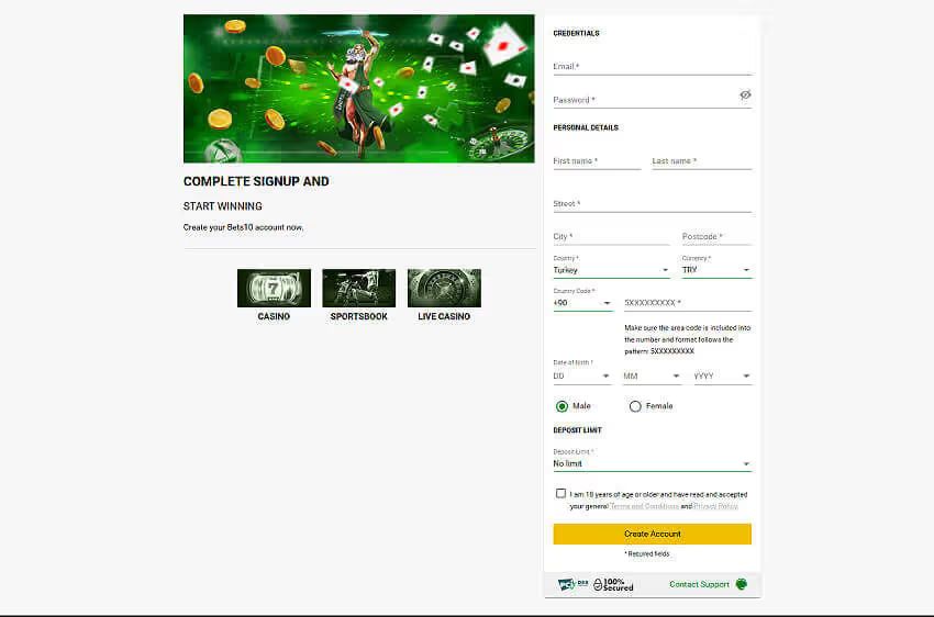 bets10 casino new player login