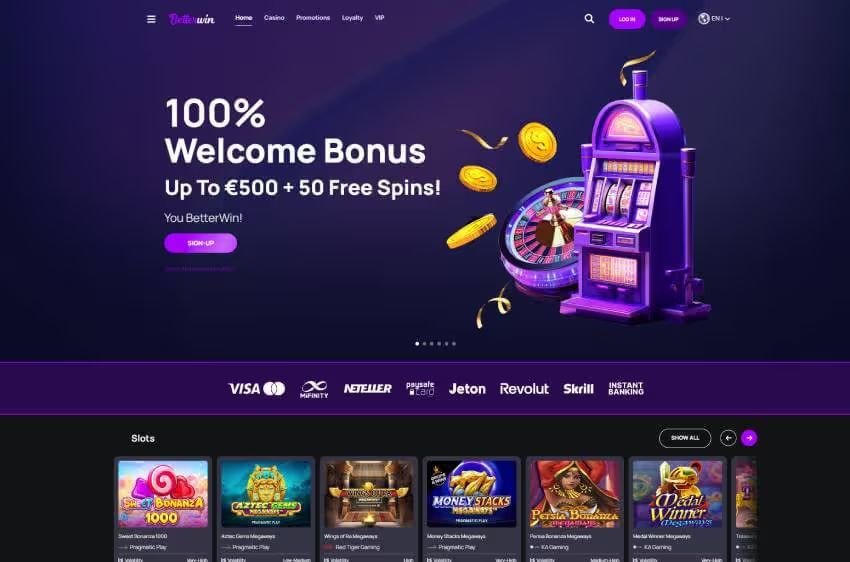 betterwin casino welcome bonus