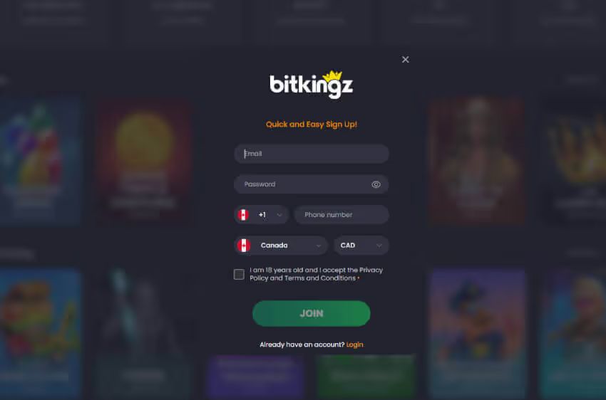bitkingz casino new player login