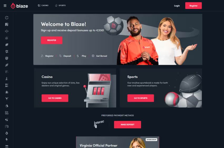 blaze casino welcome bonus