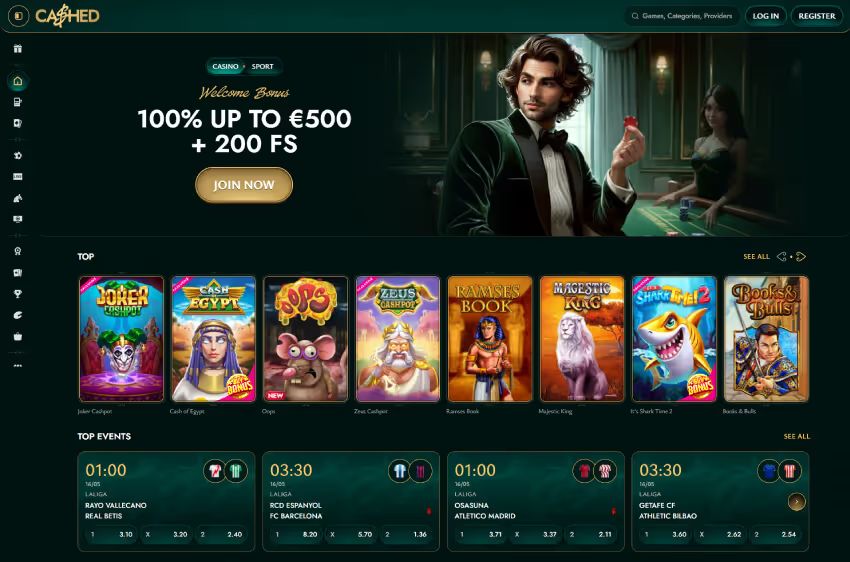 cashed casino welcome bonus