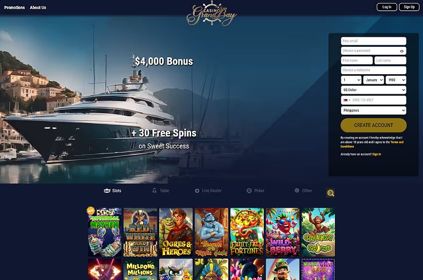 casino grand bay welcome bonus