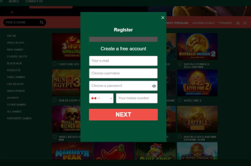 casino mate new player login