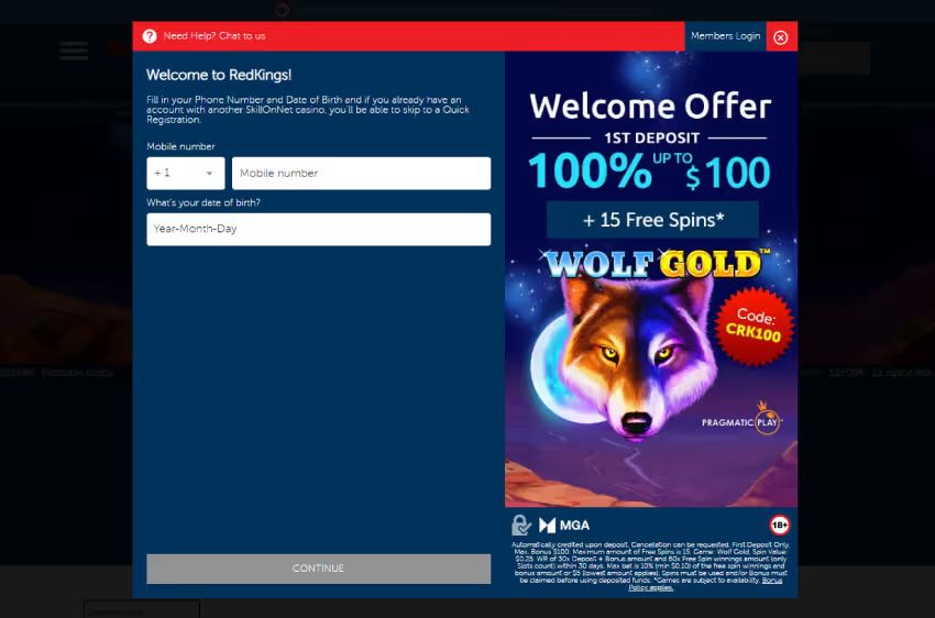 casino redkings new player login