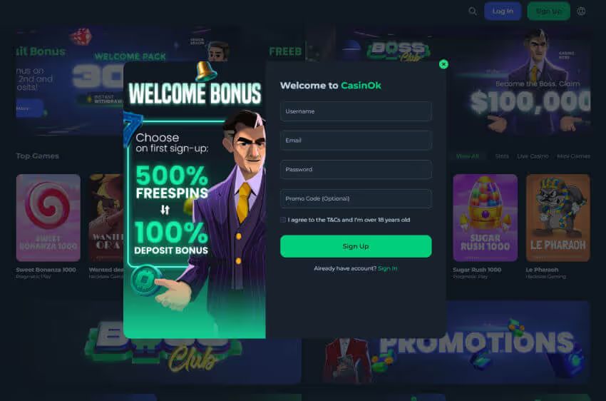 casinok new player login