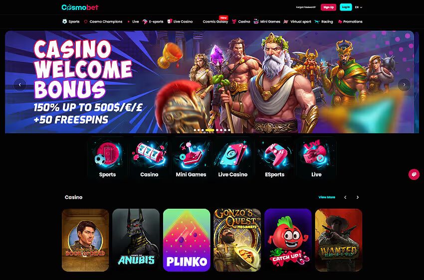cosmobet casino welcome bonus