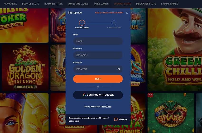 dream.bet casino new player login
