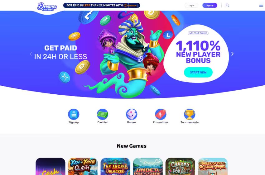 dreams casino welcome bonus