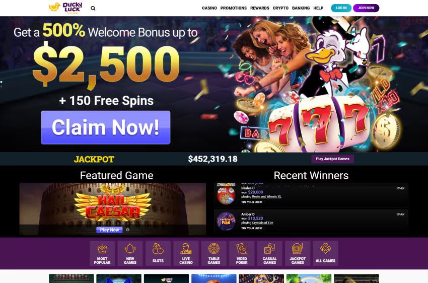 ducky luck casino welcome bonus