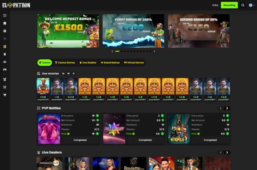 el patron casino welcome bonus