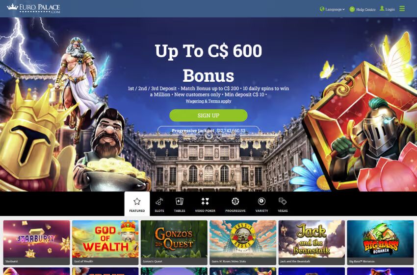 euro palace casino welcome bonus