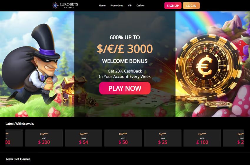 eurobets casino welcome bonus