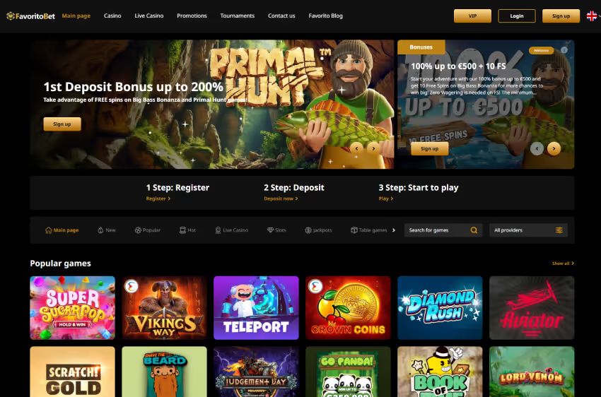 favoritobet casino welcome bonus