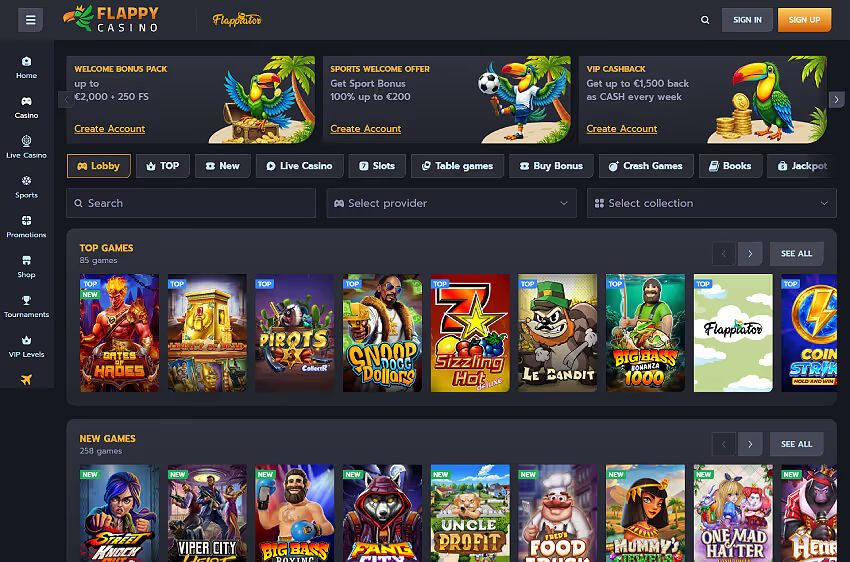 flappy casino welcome bonus