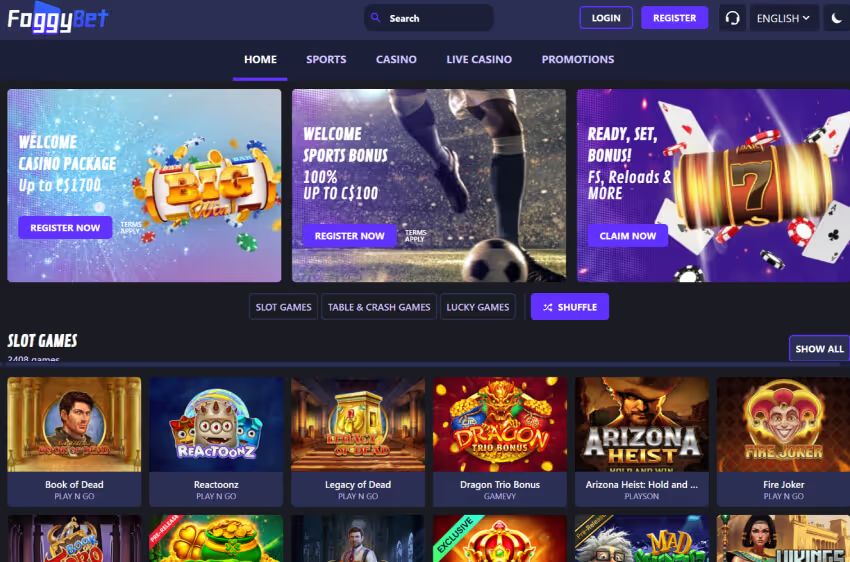 foggybet casino welcome bonus