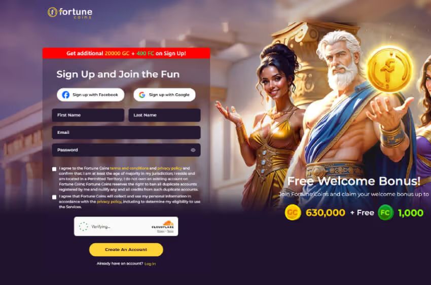 fortune coins casino login