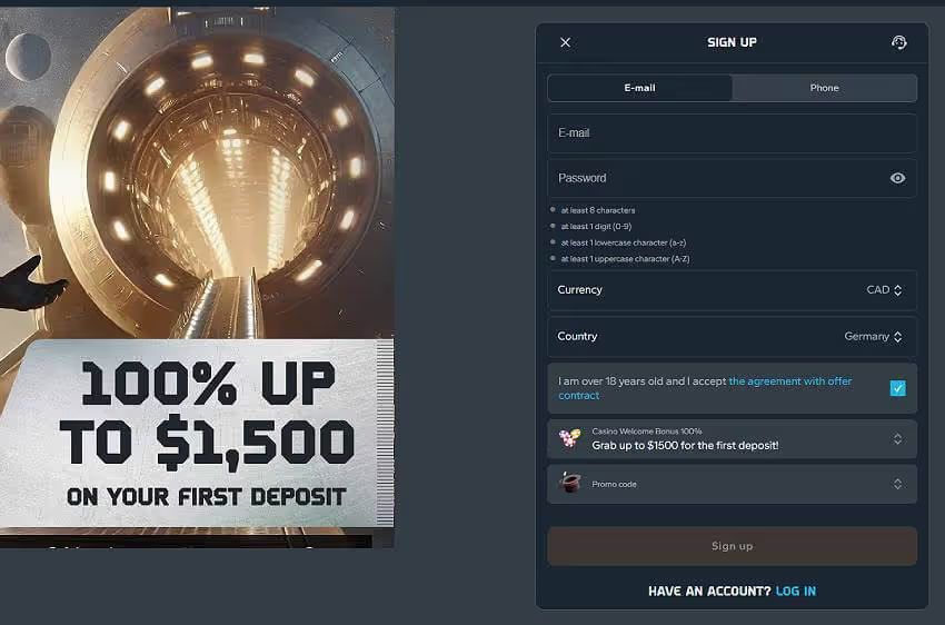 galacticbets casino new player login