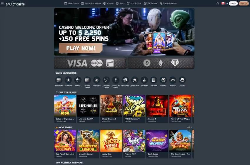 galacticbets casino welcome bonus