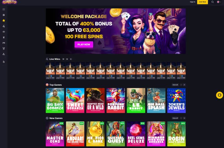 gamblits casino welcome bonus