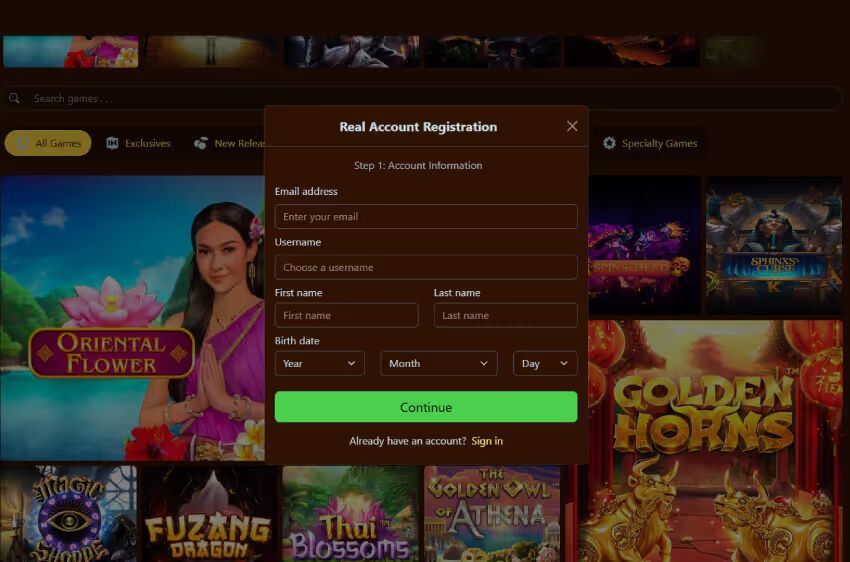 gibson casino new player login