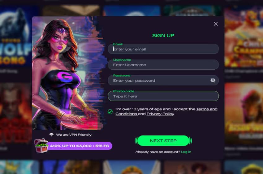 glitchspin casino new player login