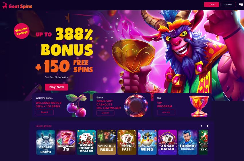 goat spins casino welcome bonus