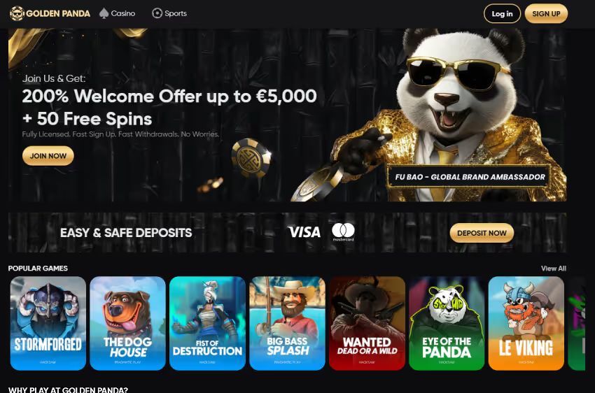 golden panda casino welcome bonus