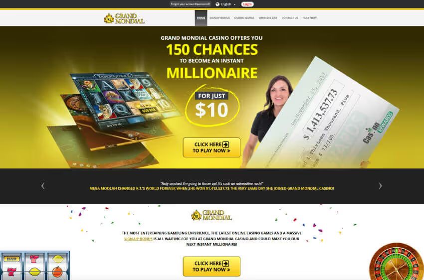 grand mondial casino welcome bonus