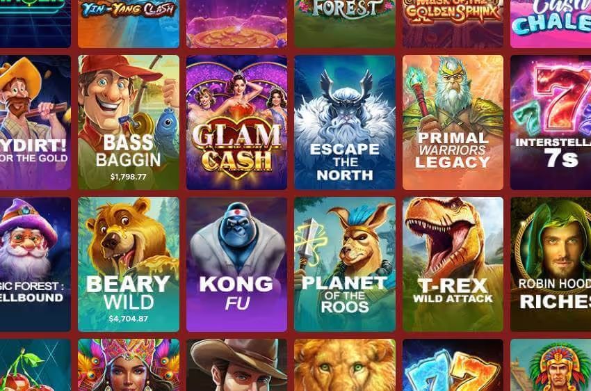 the online slot library at Grande Vegas casino