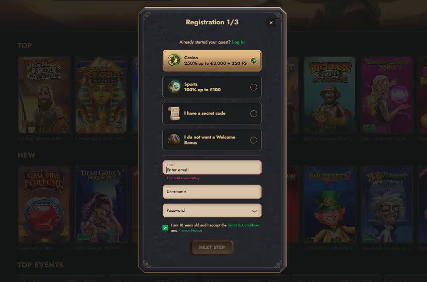 herospin casino new player login
