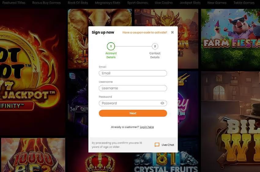 hot.bet casino new player login