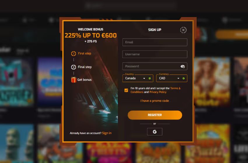 hugo casino new player login