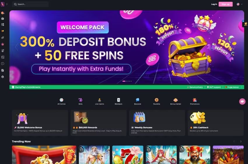 hunnyplay casino welcome bonus