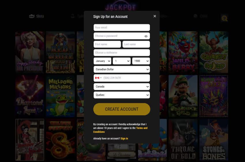jackpot wheel casino new player login