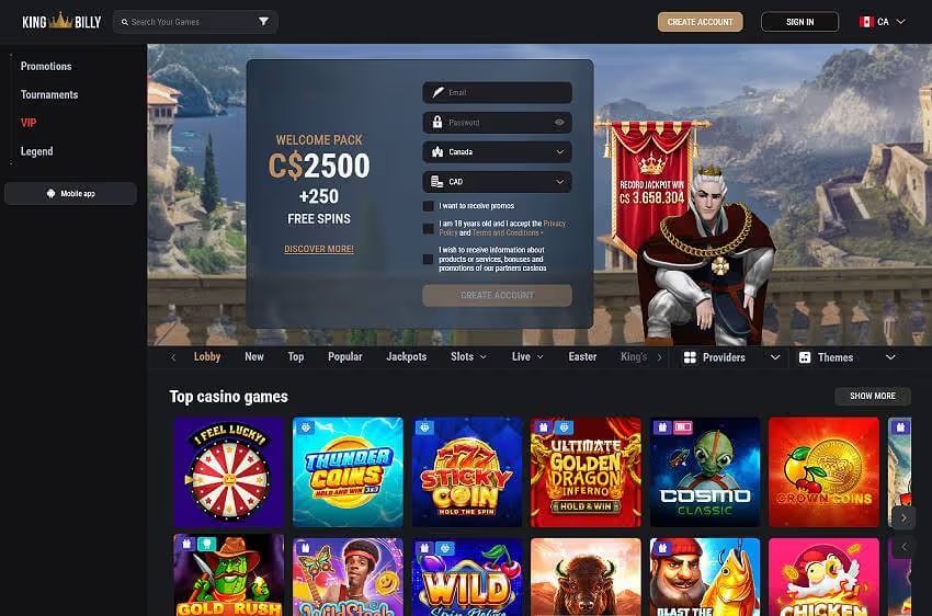 king billy casino welcome bonus