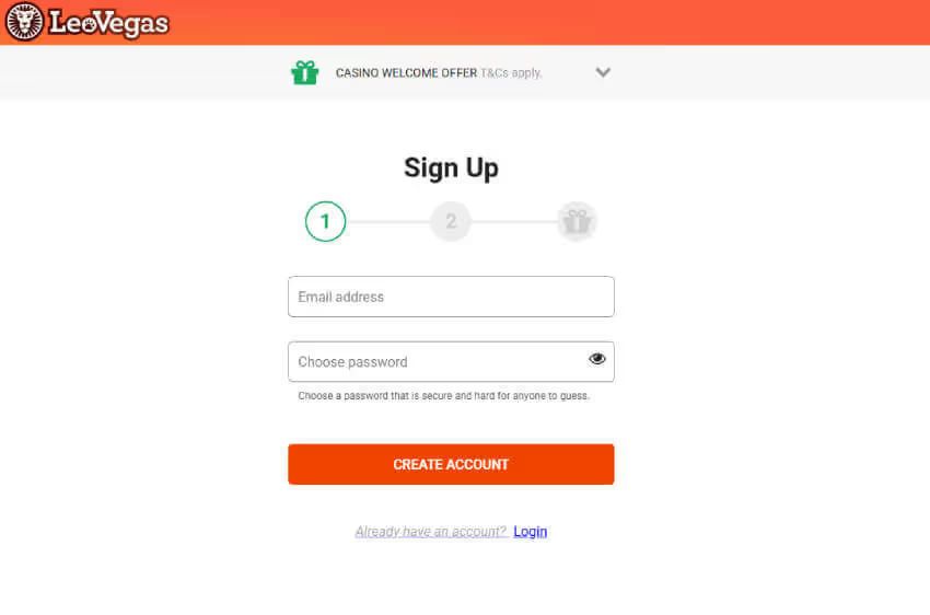 leo vegas casino new player login