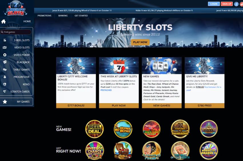 liberty slots casino welcome bonus