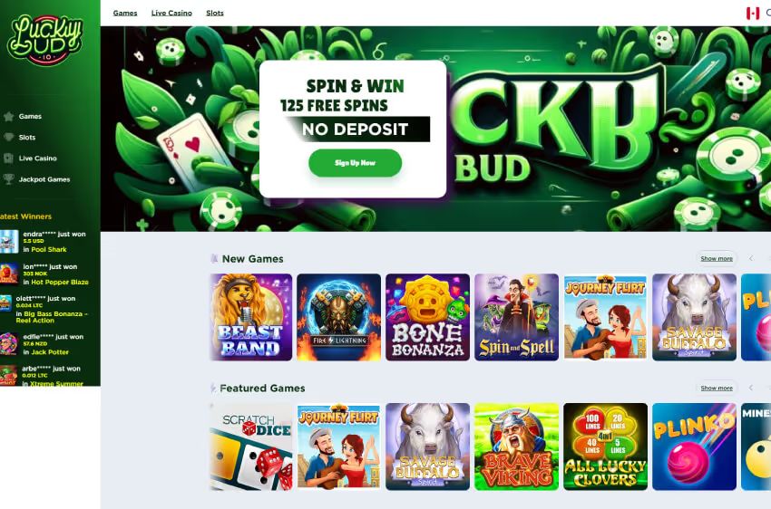 luckybud casino welcome bonus