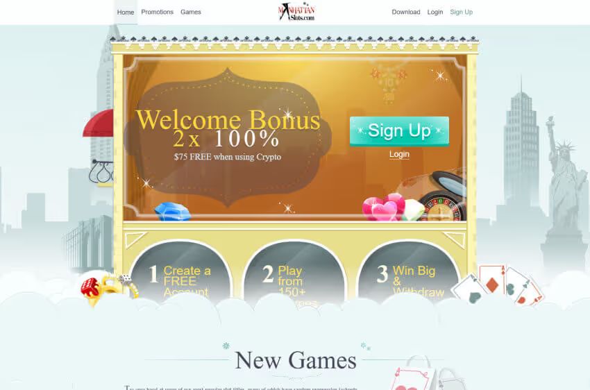 manhattan slots casino welcome bonus