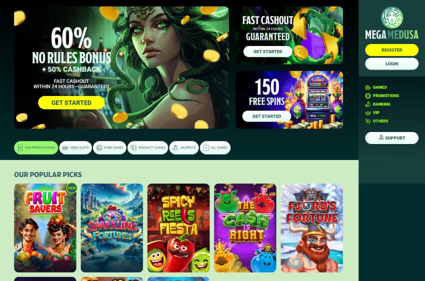 mega medusa casino welcome bonus