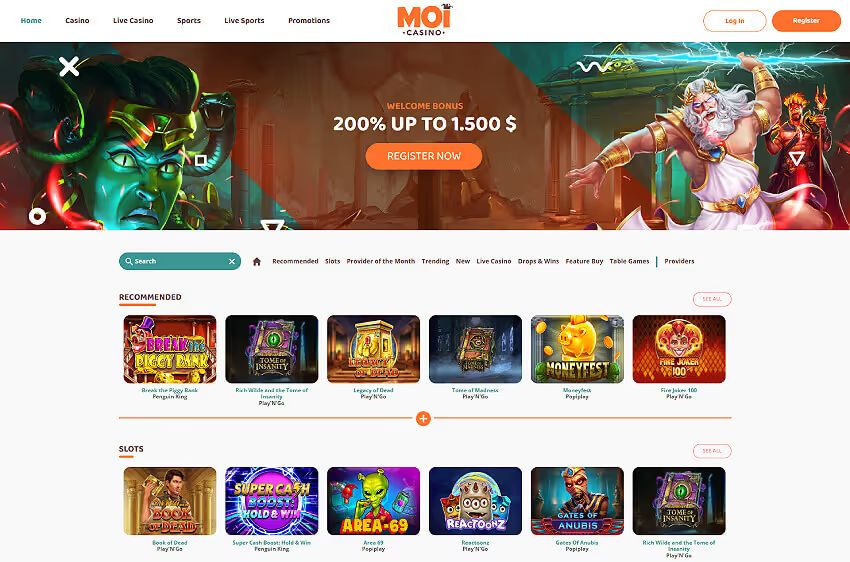 moi casino welcome bonus