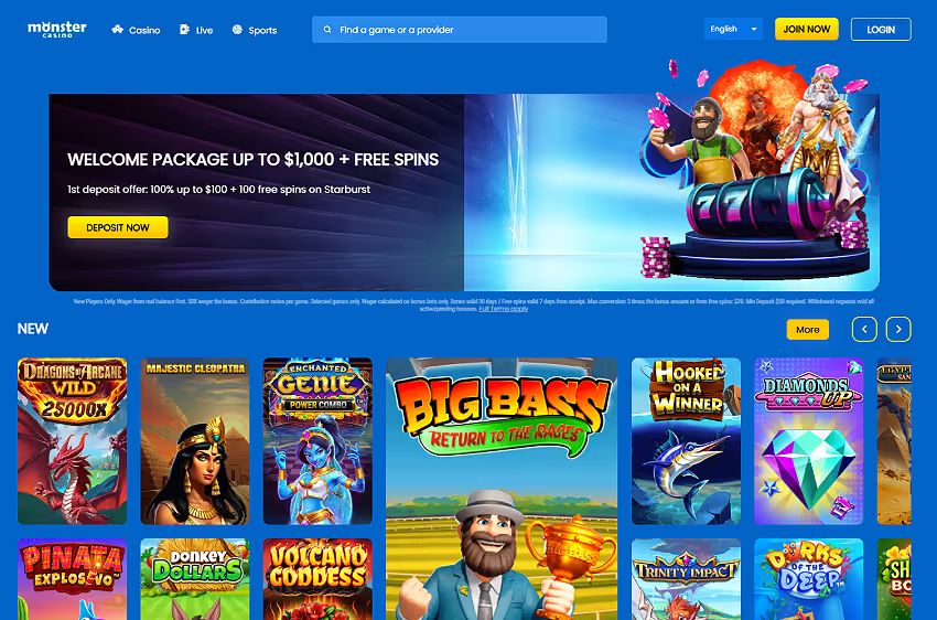 monster casino welcome bonus