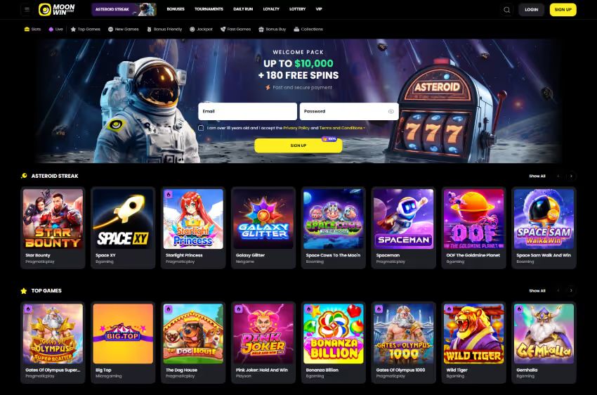moonwin casino welcome bonus