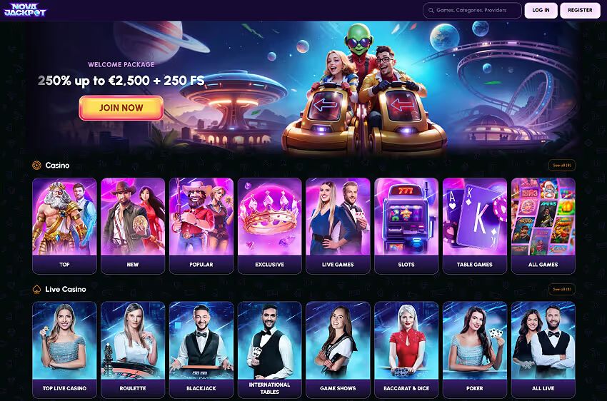 novajackpot casino welcome bonus