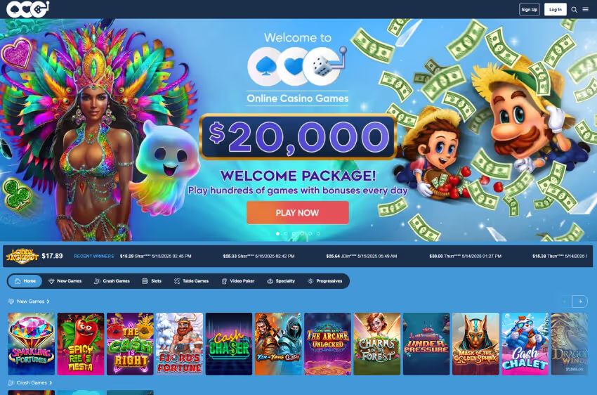 ocg casino welcome bonus
