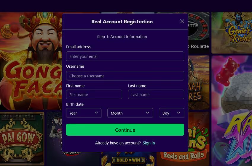 paradise casino new player login