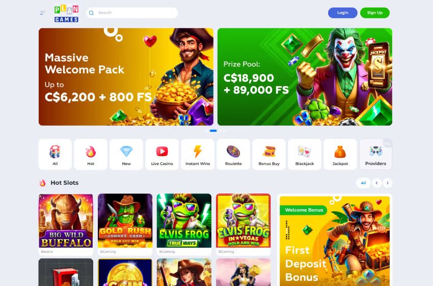 plangames casino welcome bonus