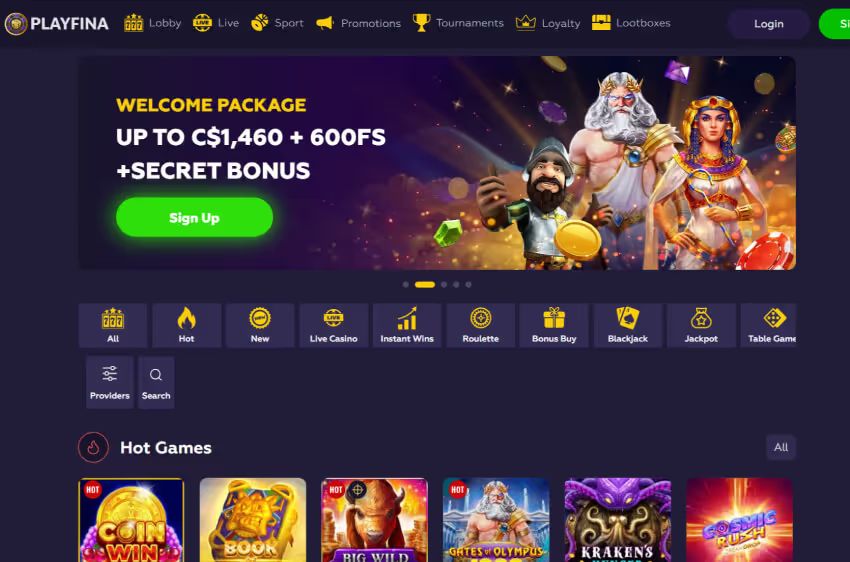 playfina casino welcome bonus